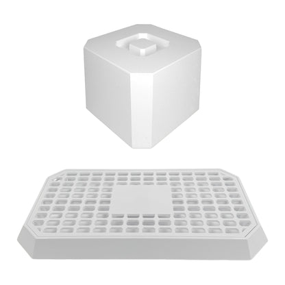 Octagonal Plastic Ice Bucket & Drip Tray White - Premium Home from Chabrias Ltd - Just £19.99! Shop now at Chabrias Ltd