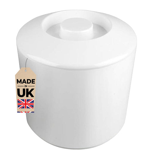 4 Litre Round Plastic Ice Bucket With Lid Double Walled Insulation White - Premium Barware from Chabrias Ltd - Just £13.29! Shop now at Chabrias Ltd