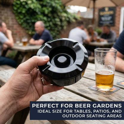 commercial outdoor ashtrays with lids black ash tray set of 12