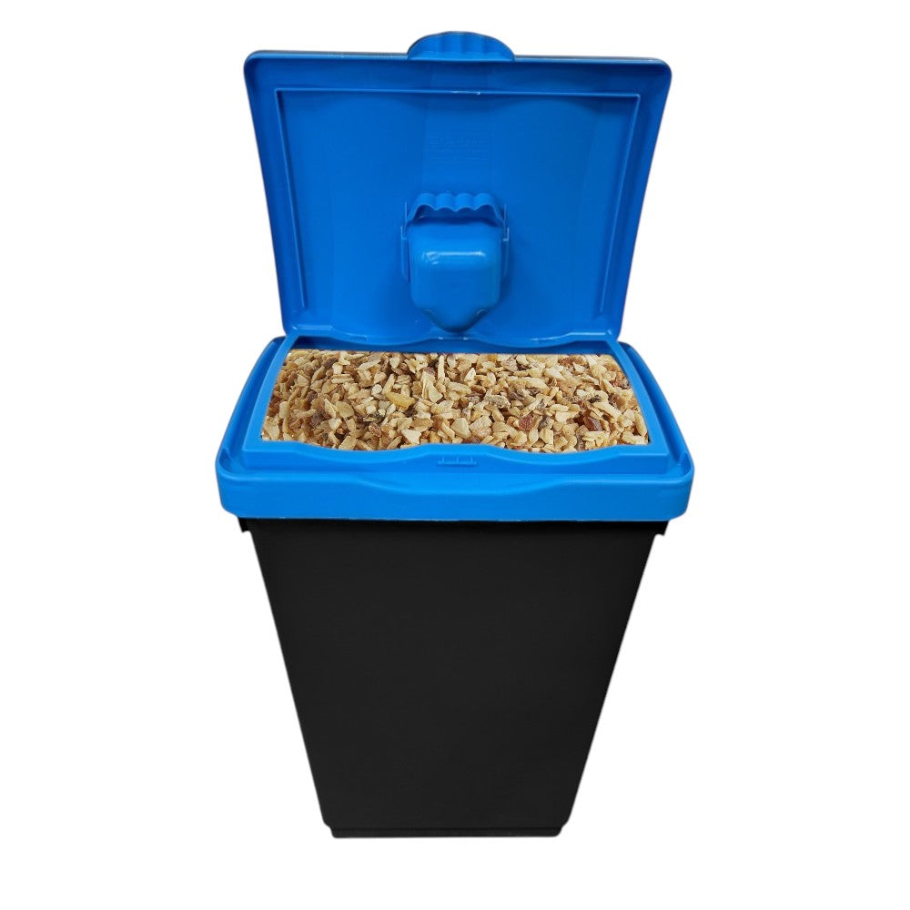 50 Litre Recycling Bin with Blue Swing Lid & Paper and Card Sticker Included - Premium Bins from Chabrias Ltd - Just £34.99! Shop now at Chabrias Ltd