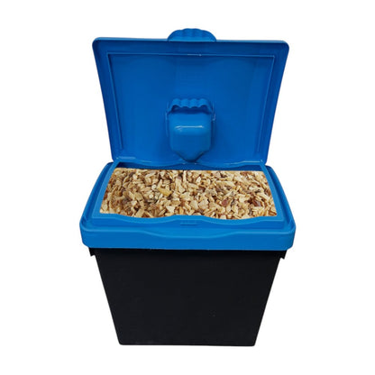 30 Litre Recycling Bin with Blue Swing Lid & Paper and Card Sticker Included - Premium Bins from Chabrias Ltd - Just £29.99! Shop now at Chabrias Ltd