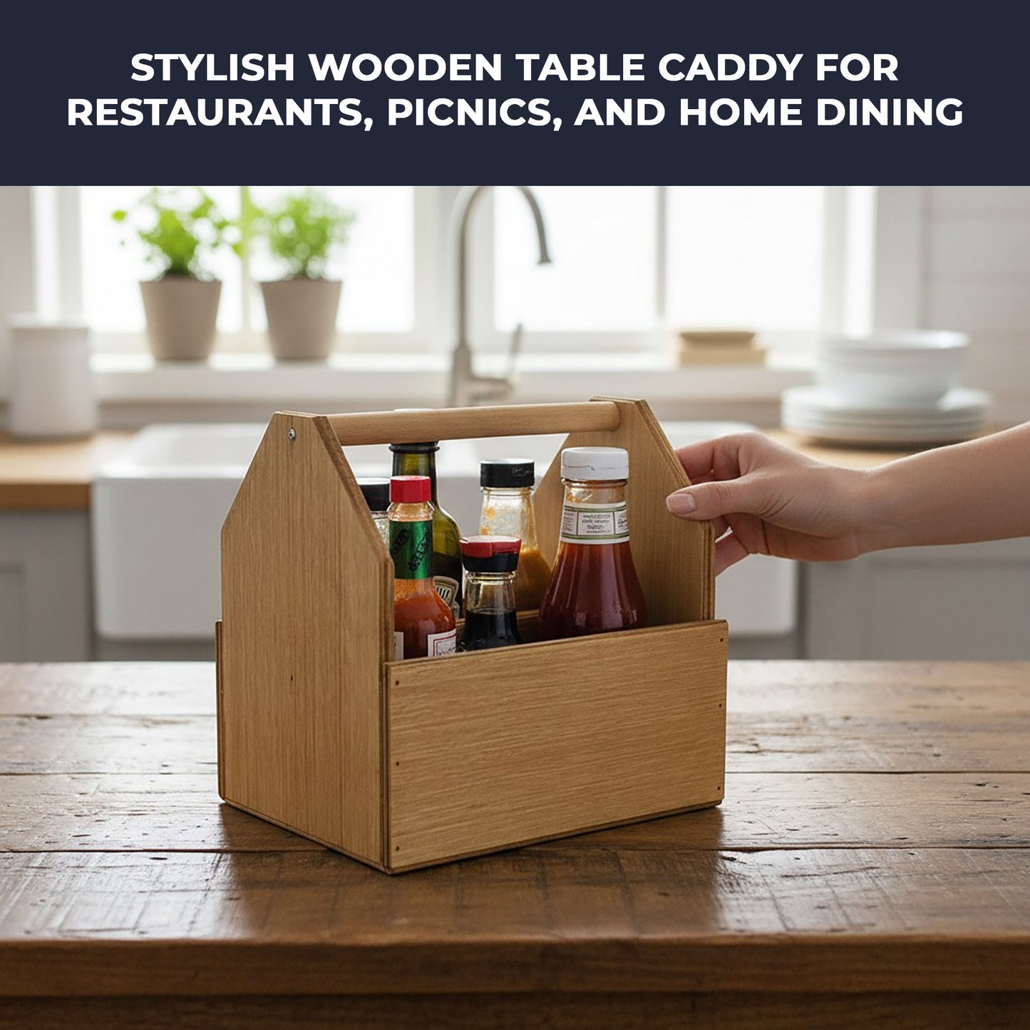 Wooden Condiment Holder