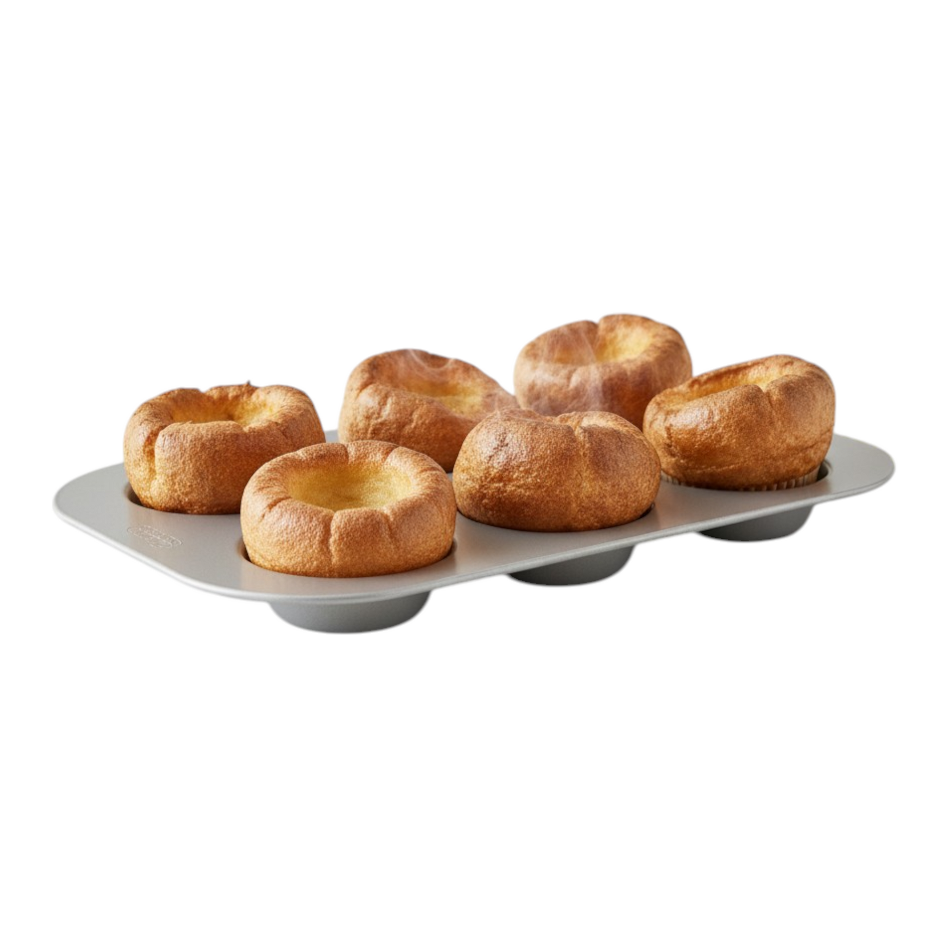 Silver Anodised Bun Tin – 6 Hole – Made in England - Premium Bakeware from Chabrias Ltd - Just £22.99! Shop now at Chabrias Ltd