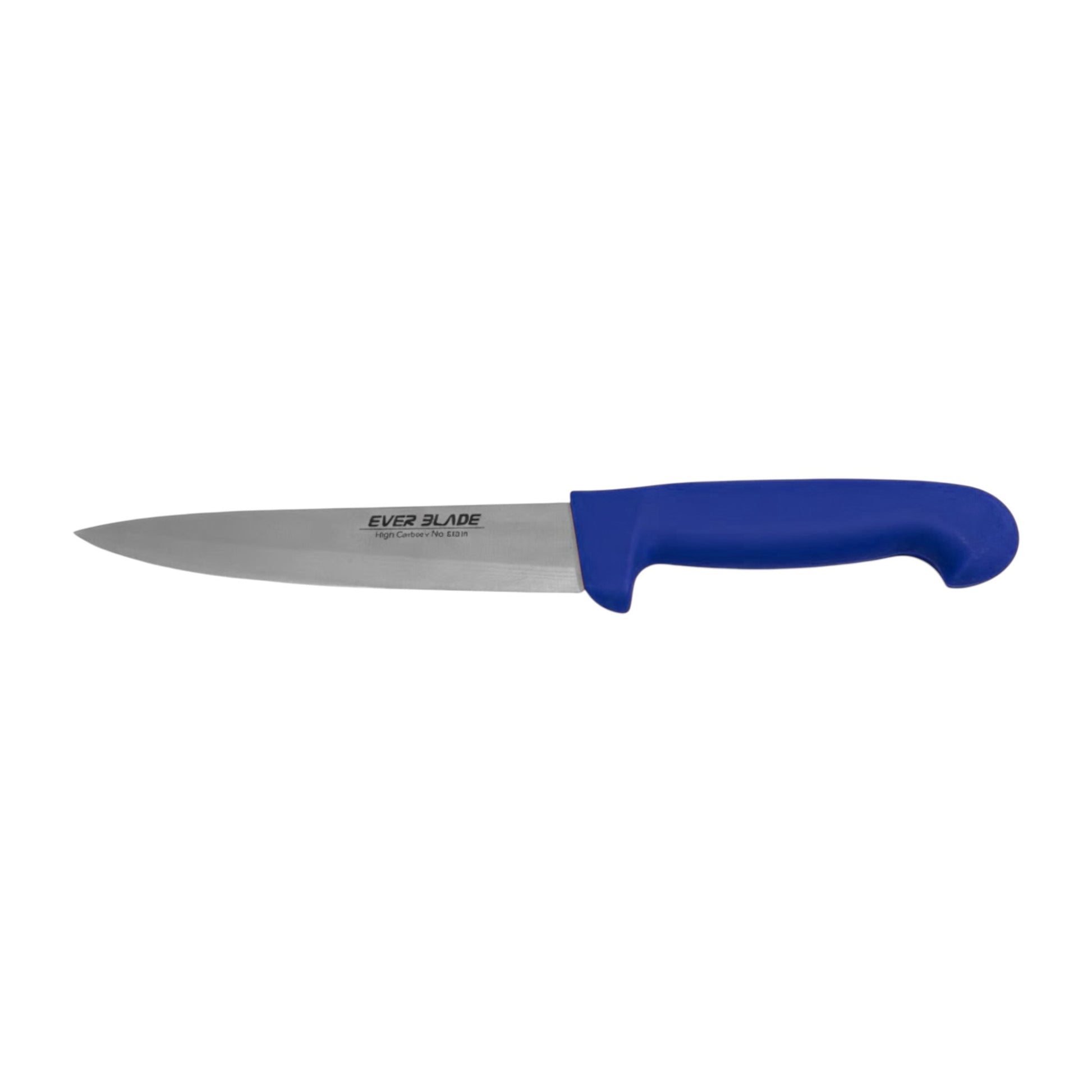 balanced 160mm chef knife with ergonomic blue handle grip