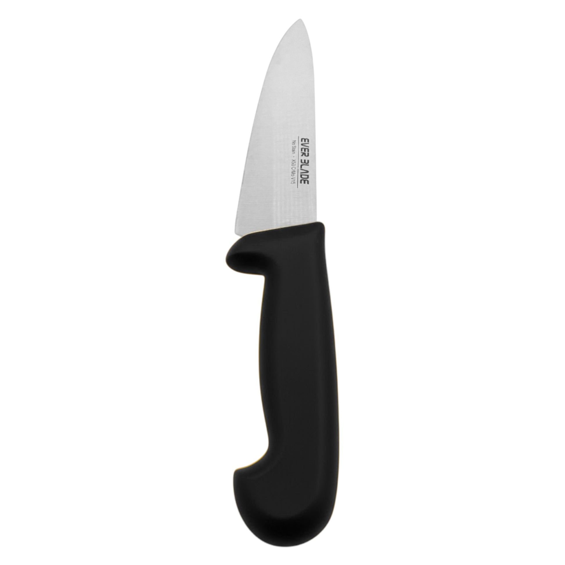 190mm chef knife dimensions with black handle for professional kitchens
