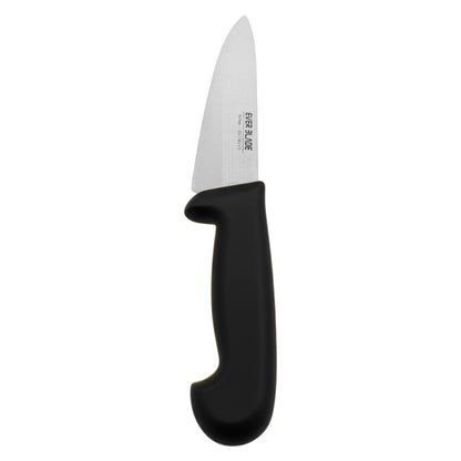 190mm chef knife dimensions with black handle for professional kitchens