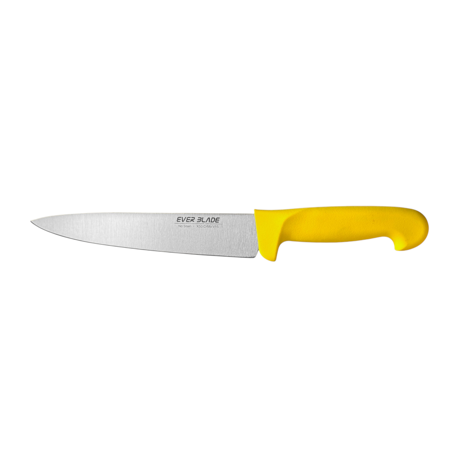 colour coded chef knife 190mm with yellow handle landscape view