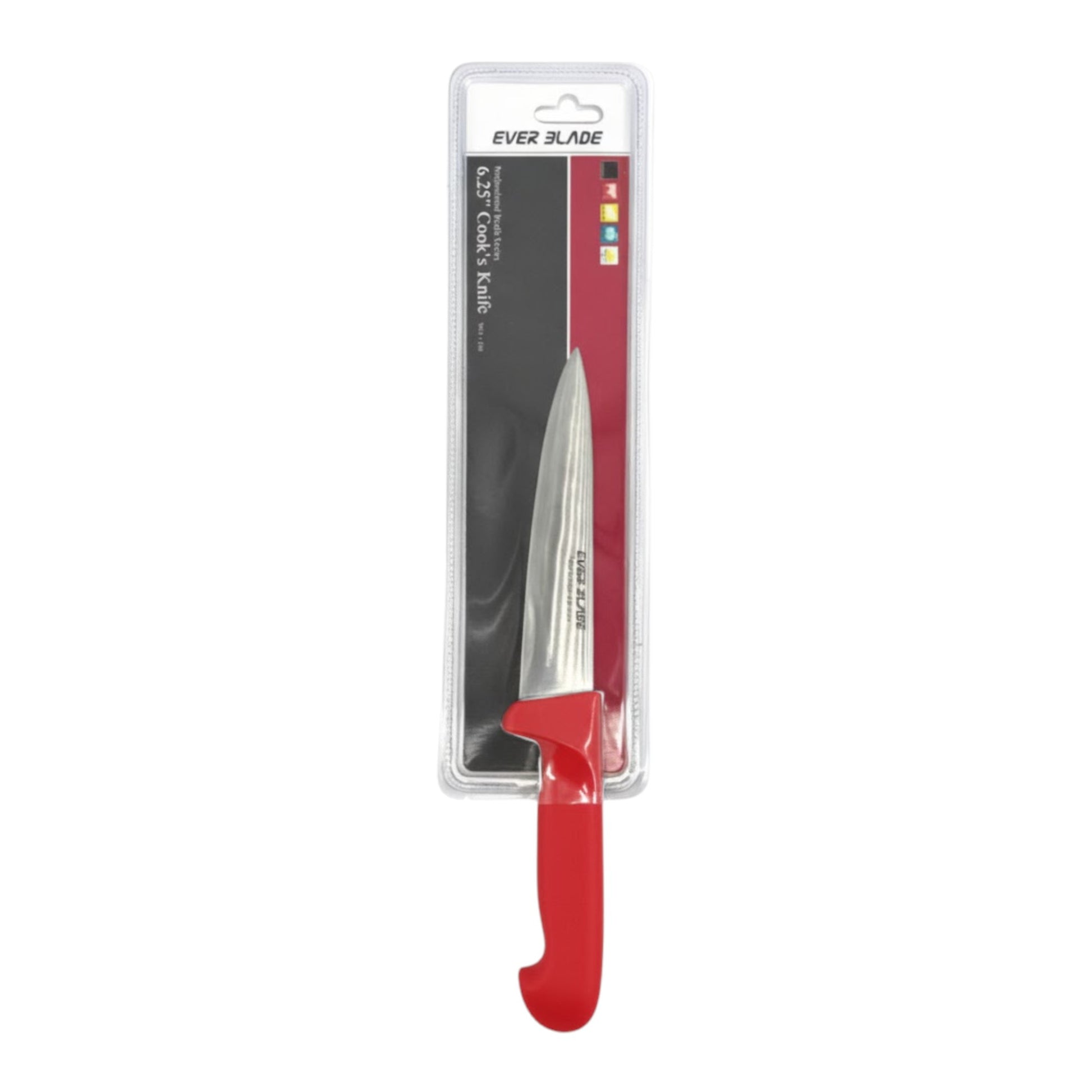 red colour coded handle on ever blade chef knife for haccp kitchens