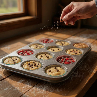 Non-Stick Muffin Oven Tray, Deep 12-Cup (2 piece) - Premium Home from Chabrias Ltd - Just £12.99! Shop now at Chabrias Ltd