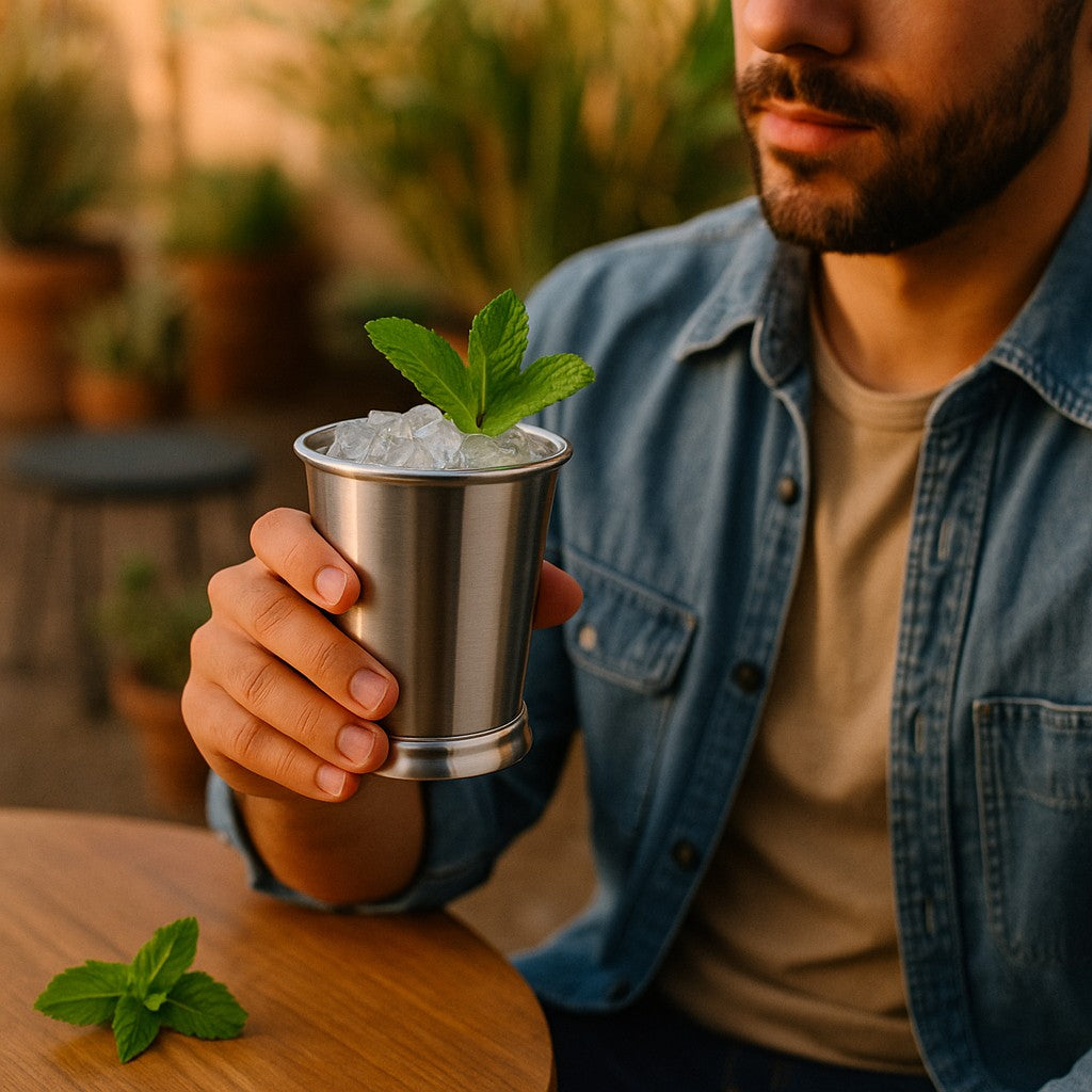 Julep Vintage Style Party Gin Cocktail Cup Stainless Steel 14oz / 400ml Metal Cup - Premium Kitchen from Chabrias Ltd - Just £8.54! Shop now at Chabrias Ltd