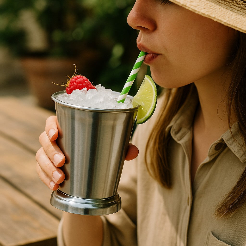 Julep Vintage Style Party Gin Cocktail Cup Stainless Steel 14oz / 400ml Metal Cup - Premium Kitchen from Chabrias Ltd - Just £8.54! Shop now at Chabrias Ltd