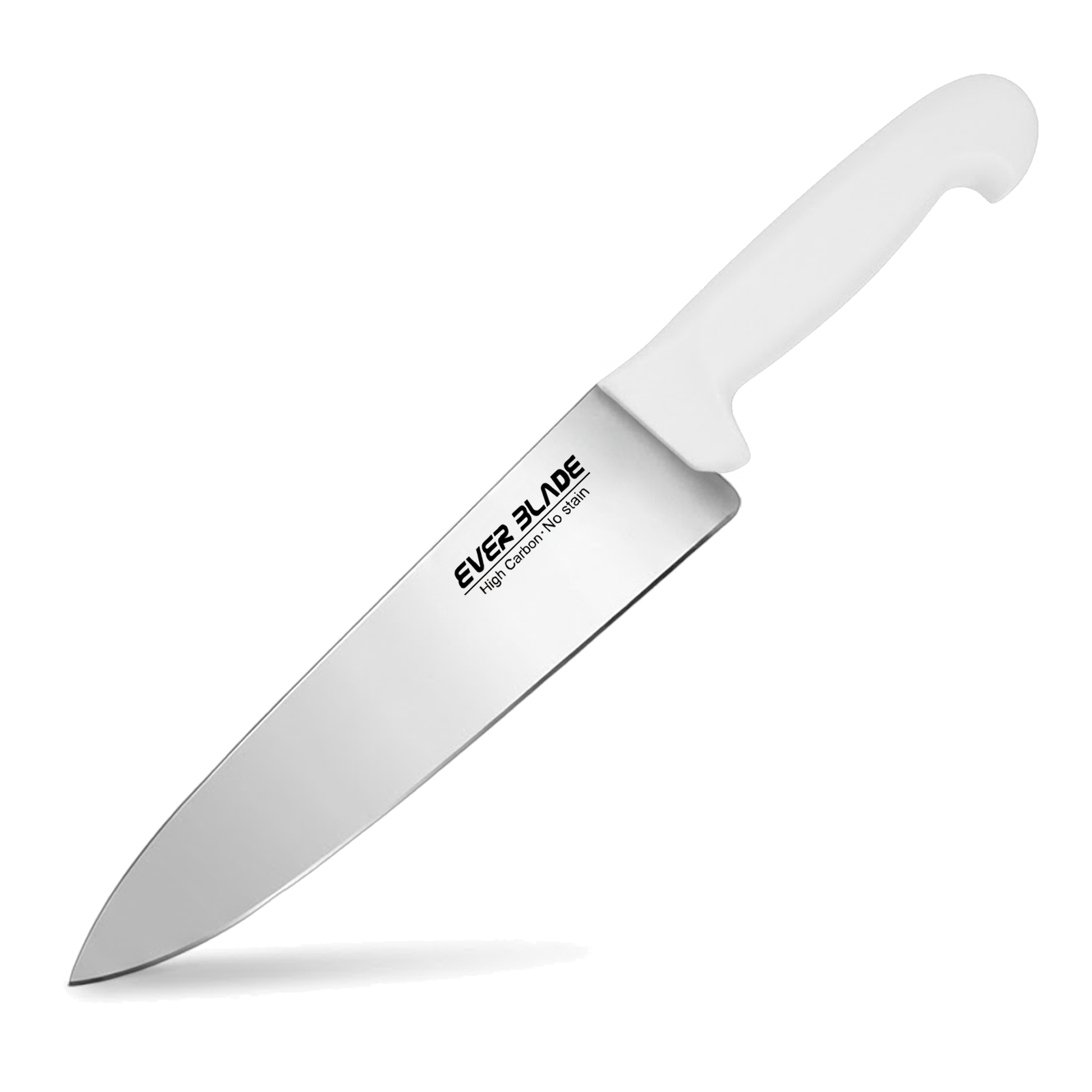 ever blade chef knife 300mm with white handle on white background