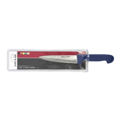 ever blade chef knife 160mm with blue handle packaging