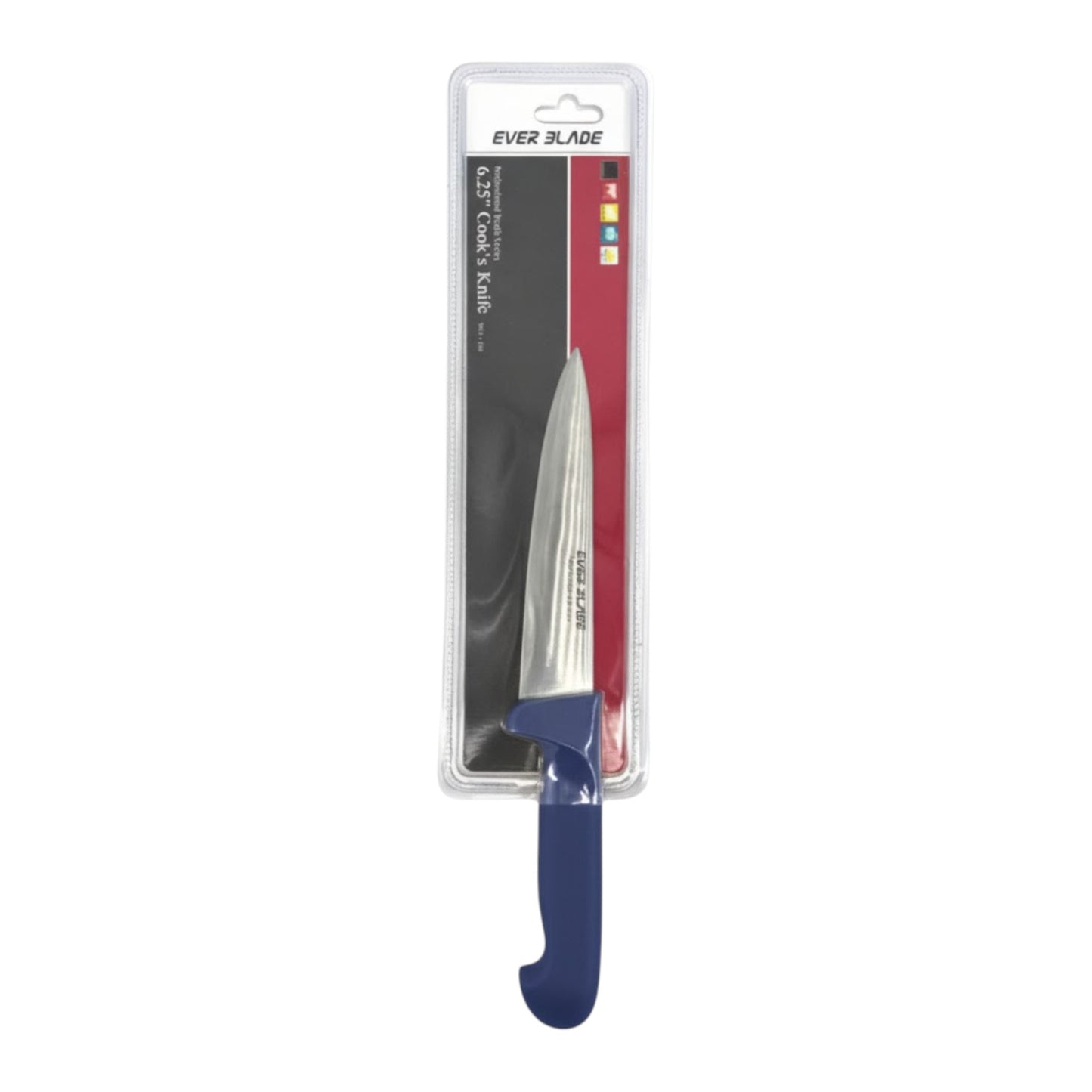 ever blade chef knife 160mm with blue handle in packaging