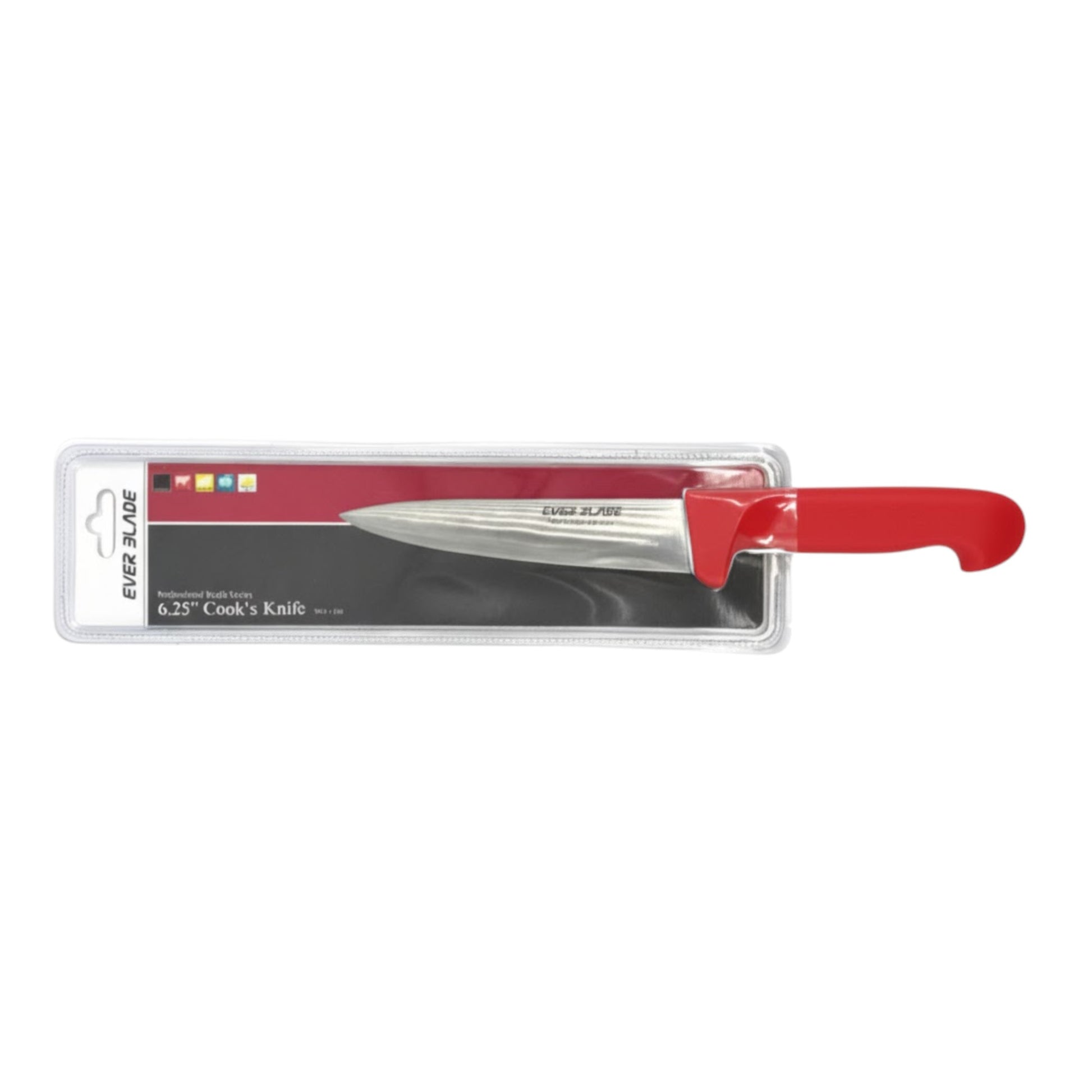 ever blade chef knife 160mm with red handle packaging