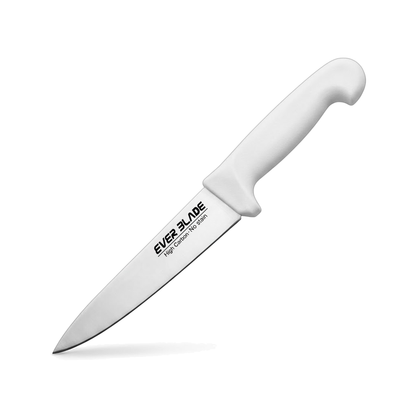 ever blade chef knife 160mm with white handle on white background