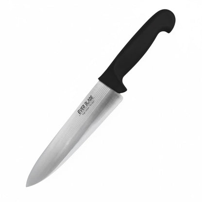 ever blade chef knife 200mm with black handle on white background