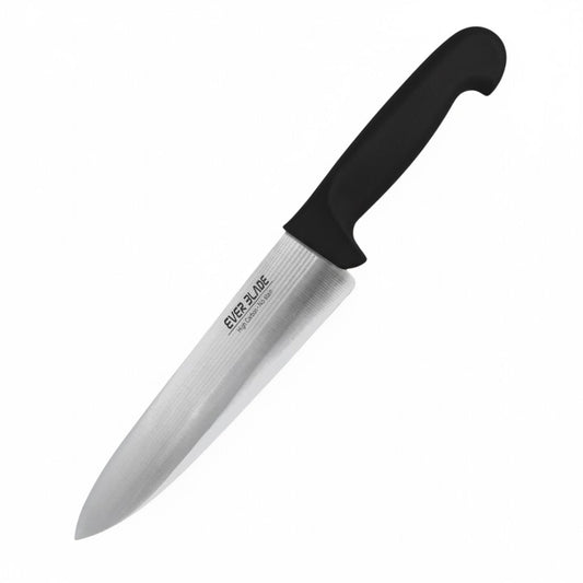 ever blade chef knife 200mm with black handle on white background