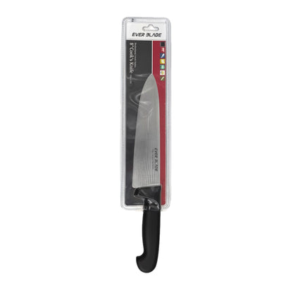 ever blade chef knife 200mm with black handle in packaging