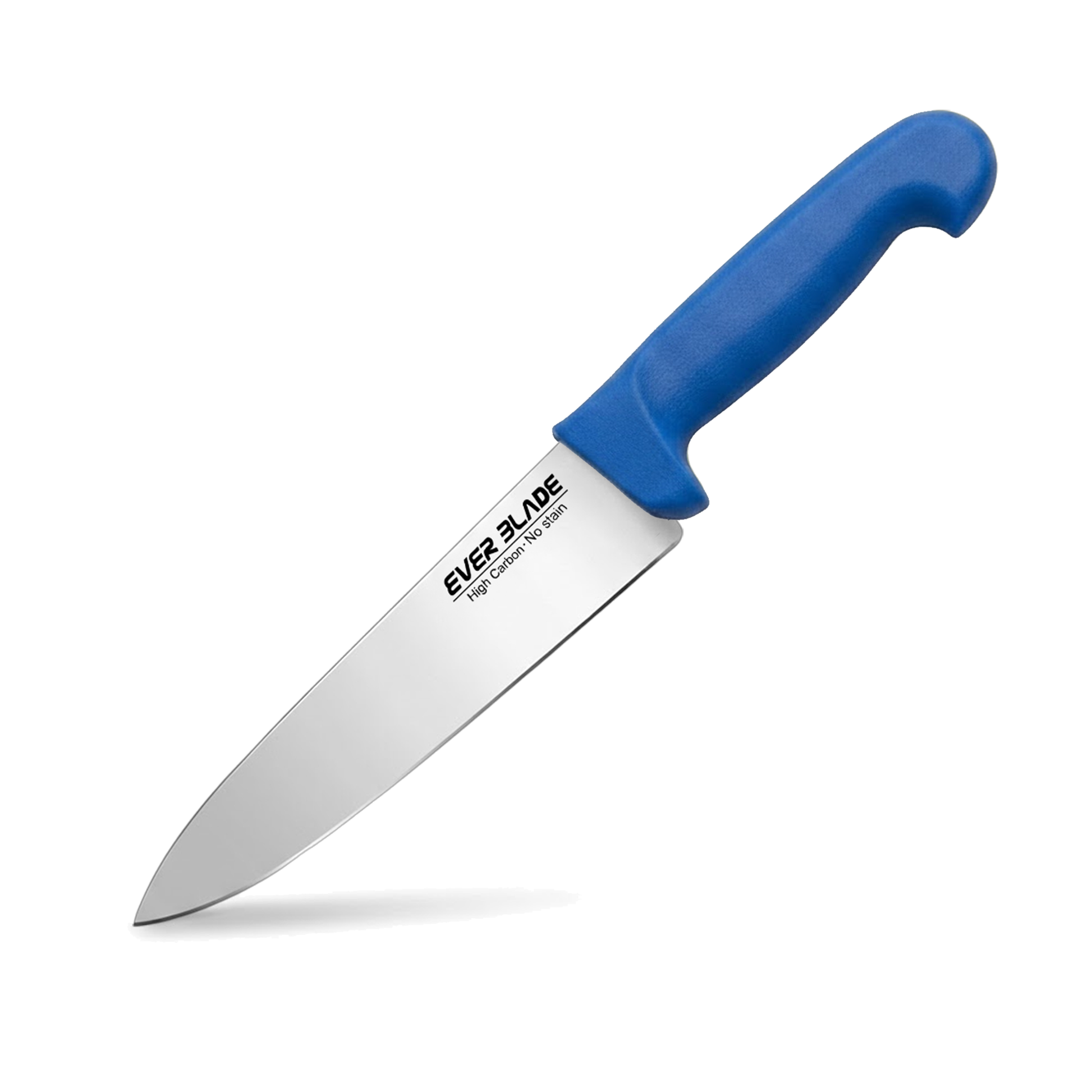 ever blade colour coded chef knife 200mm with blue handle on white background