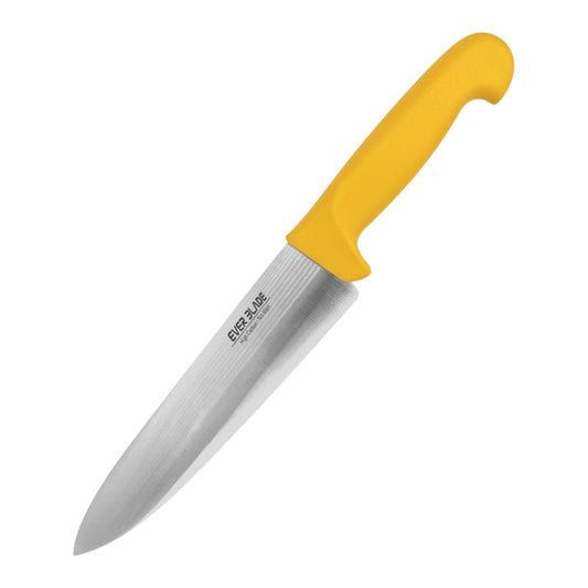 ever blade colour coded chef knife 200mm with yellow handle on white background
