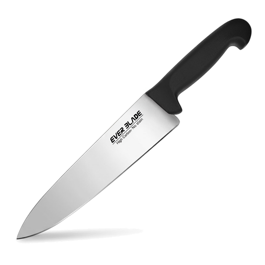 ever blade chef knife 300mm with black handle on white background