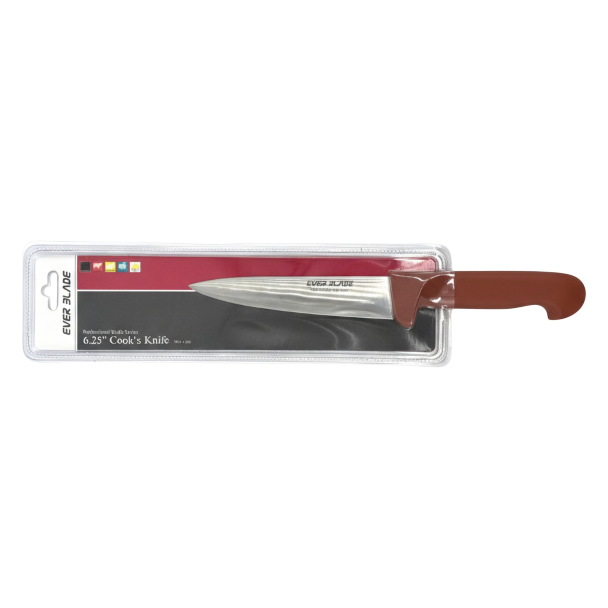 ever blade chef knife 160mm brown handle packaging landscape view
