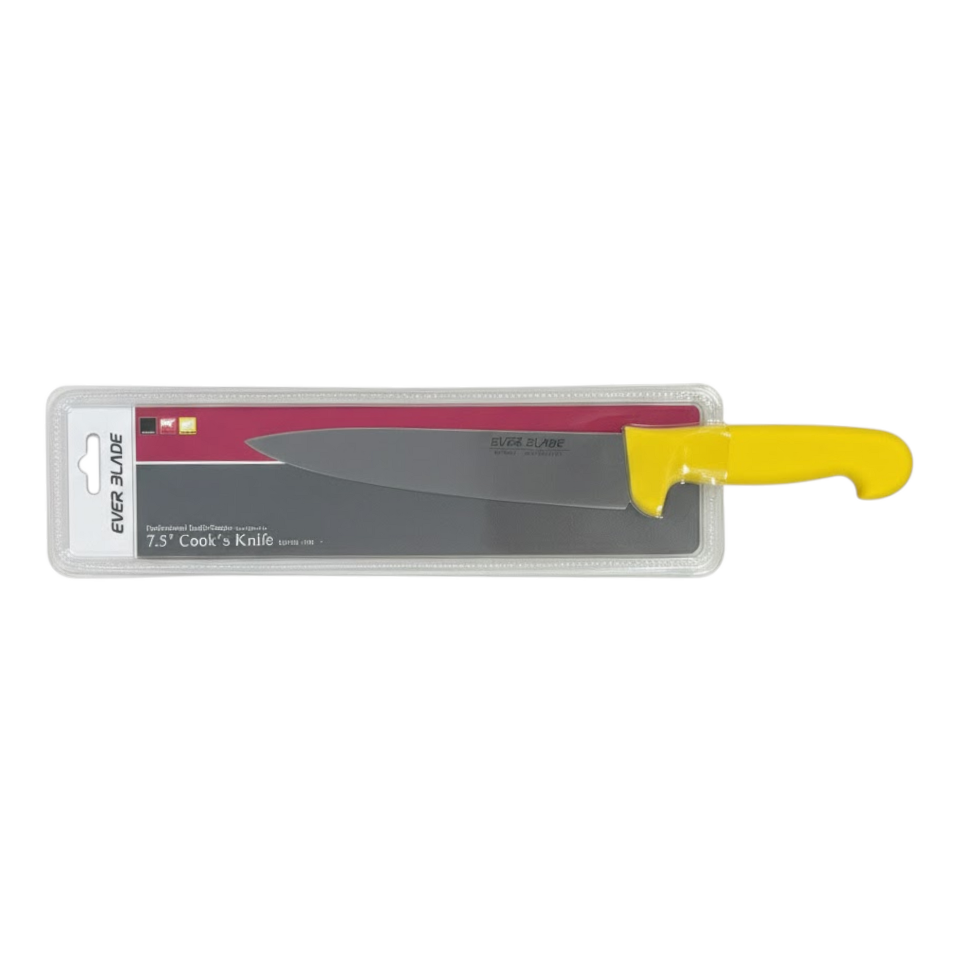 ever blade chef knife 190mm yellow handle packaging landscape view