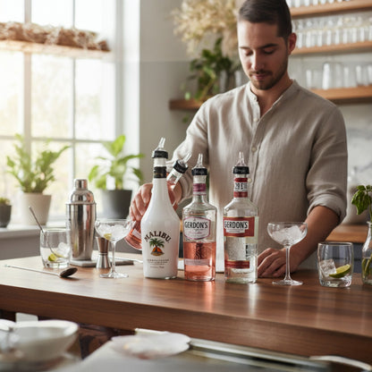 35ml Clear Measured Liquor Bottle Pourers UK Made 6 Pack