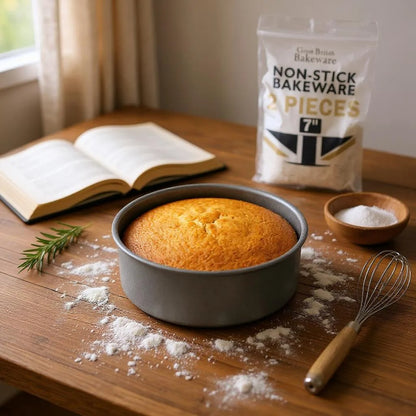Non-Stick Round Cake Tin, Deep 18cm (2 piece) - Premium Kitchen from Chabrias Ltd - Just £9.99! Shop now at Chabrias Ltd