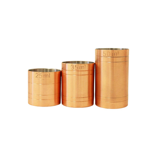 Copper Plated Stainless Steel Thimble Measure (3 Piece) - Premium Kitchen from Chabrias Ltd - Just £10.99! Shop now at Chabrias Ltd