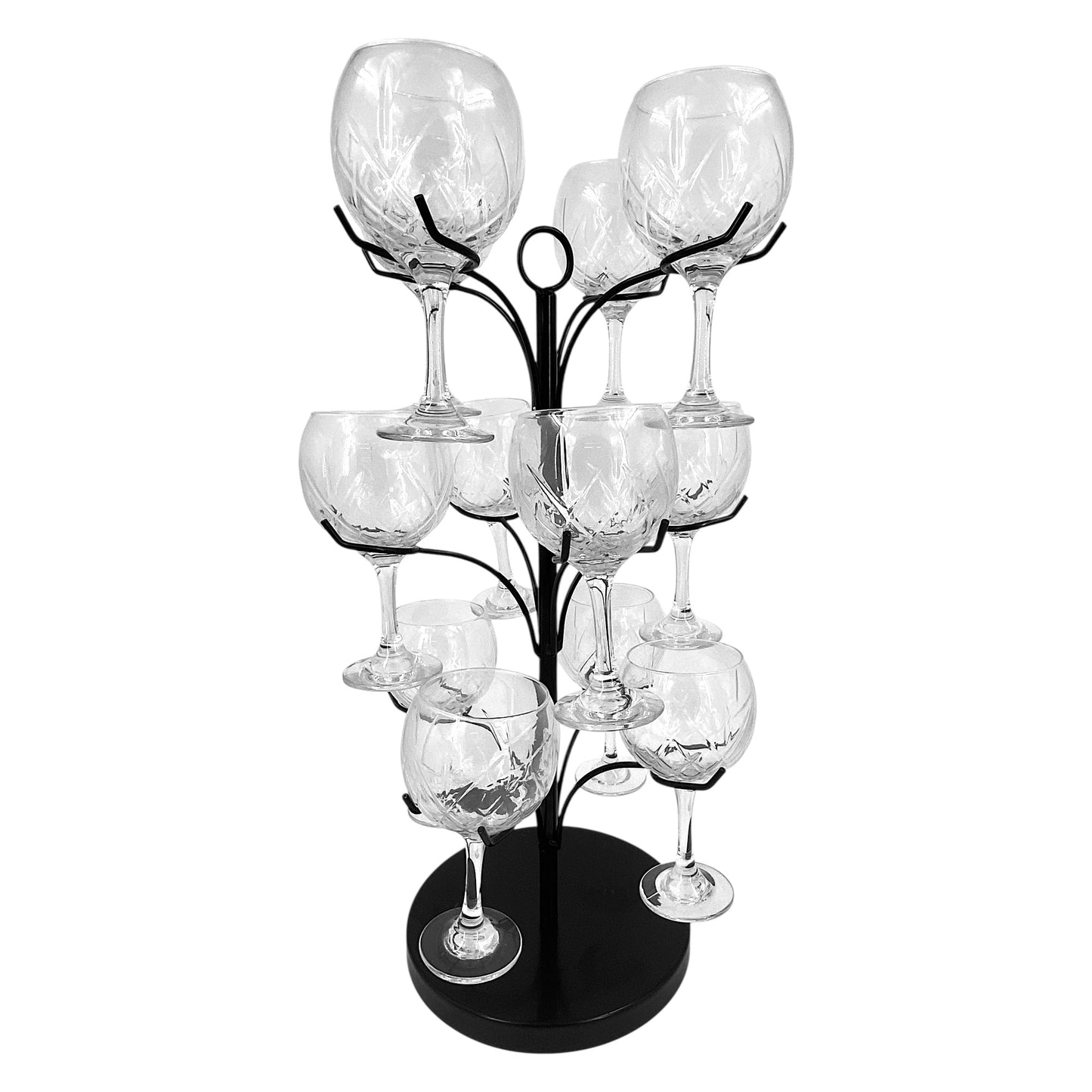 Luxury Barware Cocktail Tree Stand Set with 12 Gin Glasses for Home Bars & Events - Premium Barware from Chabrias Ltd - Just £125.99! Shop now at Chabrias Ltd