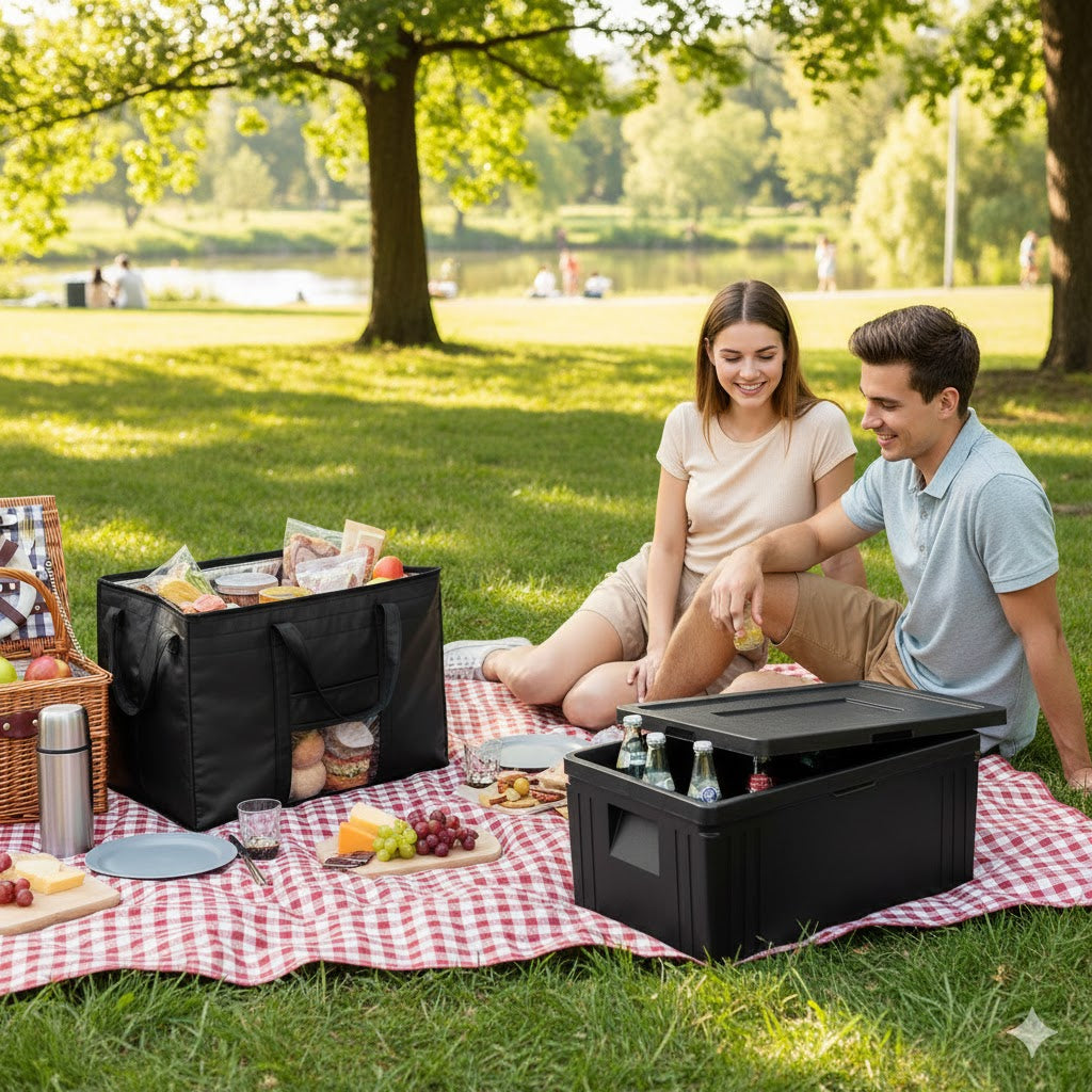 Insulated Thermal Box 45L EPP  & 79L Thermal Food Delivery Bag - 40°C to 120°C - Premium Food Storage Boxes from Chabrias Ltd - Just £41.99! Shop now at Chabrias Ltd