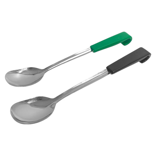 Le Buffet Solid Salad Serving Spoon Set – Stainless Steel with Heat-Resistant Handle (Green & Black) - Premium Kitchen from Chabrias Ltd - Just £13.99! Shop now at Chabrias Ltd