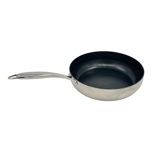 Chabrias Stainless Steel Frying Pan 10 Inch 26cm Fry Pan Non Stick Induction Cooking Pan Tri-Ply Compatible with All Heat Sources, No Coating, PFOA-Free British Made - Premium Kitchen from Chabrias Ltd - Just £44.99! Shop now at Chabrias Ltd