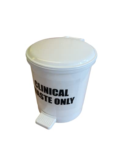 Chabrias Ltd 3 Litre White Medical Clinical Recycling Commercial, Home, School Utility Waste Trash Pedal Bin - Premium BISS from Chabrias - Just £9.49! Shop now at Chabrias Ltd