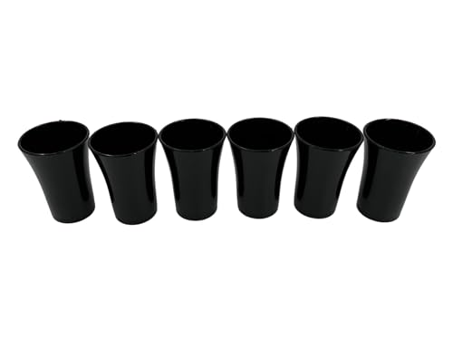 Pack of 6 Plastic Shot Glasses, 50ml