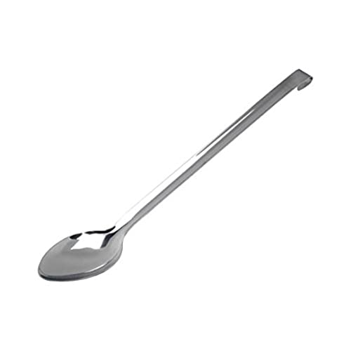 Genware NEV-6340 Serving Spoon with Hook Handle, Stainless Steel, 350 mL - Premium BISS from Chabrias Ltd - Just £5.49! Shop now at Chabrias Ltd