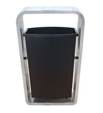 Stainless Steel Street Bin With Lock Metal Liner