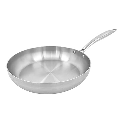 Chabrias Stainless Steel Frying Pan 10 Inch 26cm Fry Pan Non Stick Induction Cooking Pan Tri-Ply Compatible with All Heat Sources, No Coating, PFOA-Free British Made - Premium Kitchen from Chabrias Ltd - Just £44.99! Shop now at Chabrias Ltd