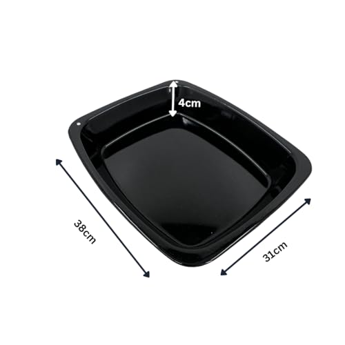 Samuel Groves UK Made 3 Piece Vitreous Enamel Roasting Tin Baking Tray Pans Set 37cm/33cm/28cm - Premium Home from Chabrias - Just £24.95! Shop now at Chabrias Ltd