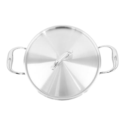 Chabrias Ltd Stainless Steel Chef Pan 10"/26cm Frying Pan Non Stick Cooking Pan Tri-Ply Compatible with All Heat Sources Inc Induction PFOA-Free British Made - Premium Kitchen from Chabrias - Just £29.99! Shop now at Chabrias Ltd