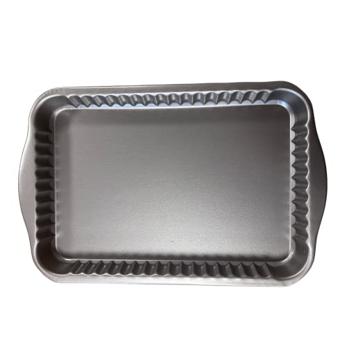 British Non-Stick Twin Pack Fluted Rectangle Quiche Pans