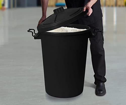 Black Clip Dustbin, 50L