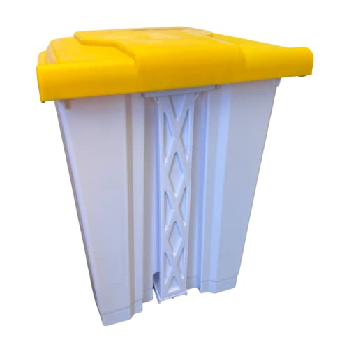 45 Litre Medical Clinical School Kitchen Garbage Trash Recycling Waste Hygienic Foot Pedal Plastic Bin - Premium BISS from Chabrias - Just £33.99! Shop now at Chabrias Ltd