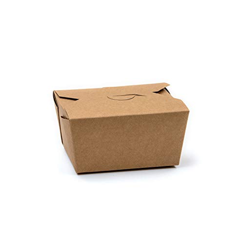 Chabrias Ltd Kraft Paper Meal Box 22oz(650ml) 103x105x65mm 50x Biodegradable Eco Friendly Takeaway Takeout Clamshell Container - Premium Home from Chabrias Ltd - Just £9.99! Shop now at Chabrias Ltd