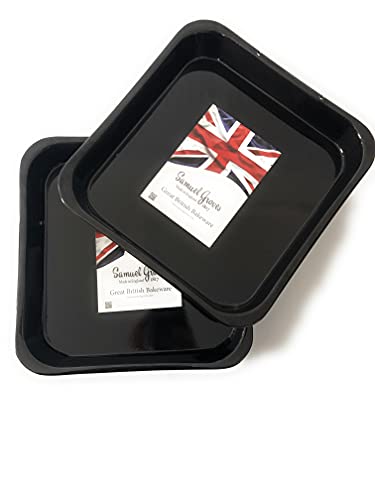 Samuel Groves 10" Square Baking Tin/Small Roasting Pan Vitreous Enamel with PFOA Free British Made