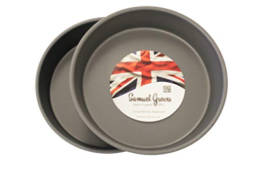 2X 8" British Non-Stick Victoria Sandwich Cake Tins