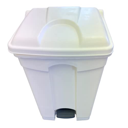 45 Litre Medical Clinical School Kitchen Garbage Trash Recycling Waste Hygienic Foot Pedal Plastic Bin - Premium BISS from Chabrias - Just £33.99! Shop now at Chabrias Ltd