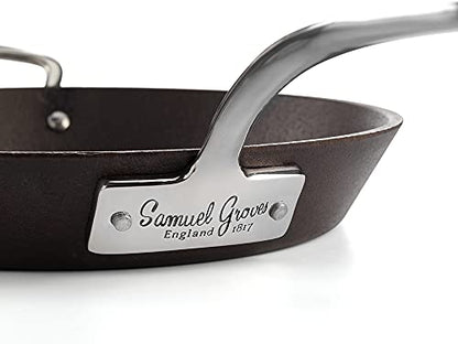 Samuel Groves Britannia Recycled Cast Iron Frying Pan Skillet Cookware Range Made in England - Premium Kitchen from Chabrias Ltd - Just £71.75! Shop now at Chabrias Ltd